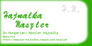 hajnalka maszler business card